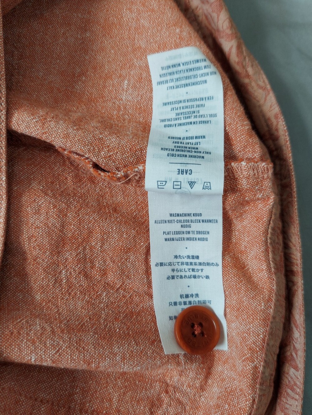 United By Blue Hemp Cotton Blend Mini Orange Skirt Medium Sustainable Granola - Picture 9 of 9